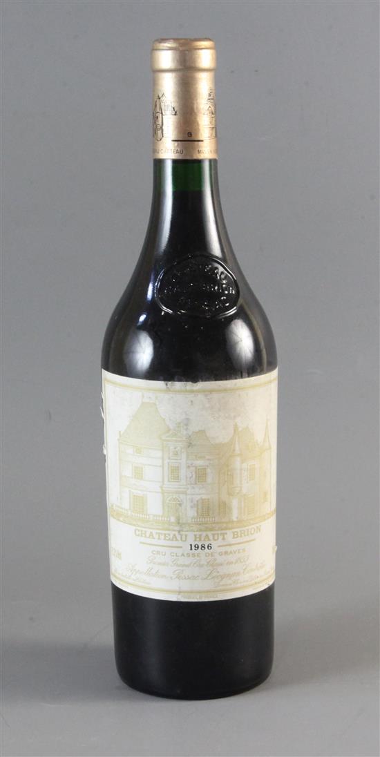 One bottle of Chateau Haut Brion, 1986.